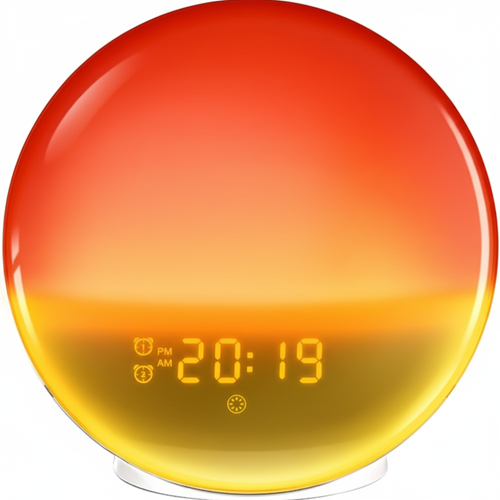 Lampa LED z delikatnym gradientem zachodu słońca