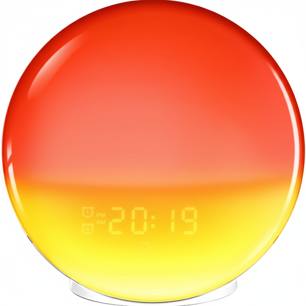 Lampa LED z intensywnym gradientem zachodu słońca