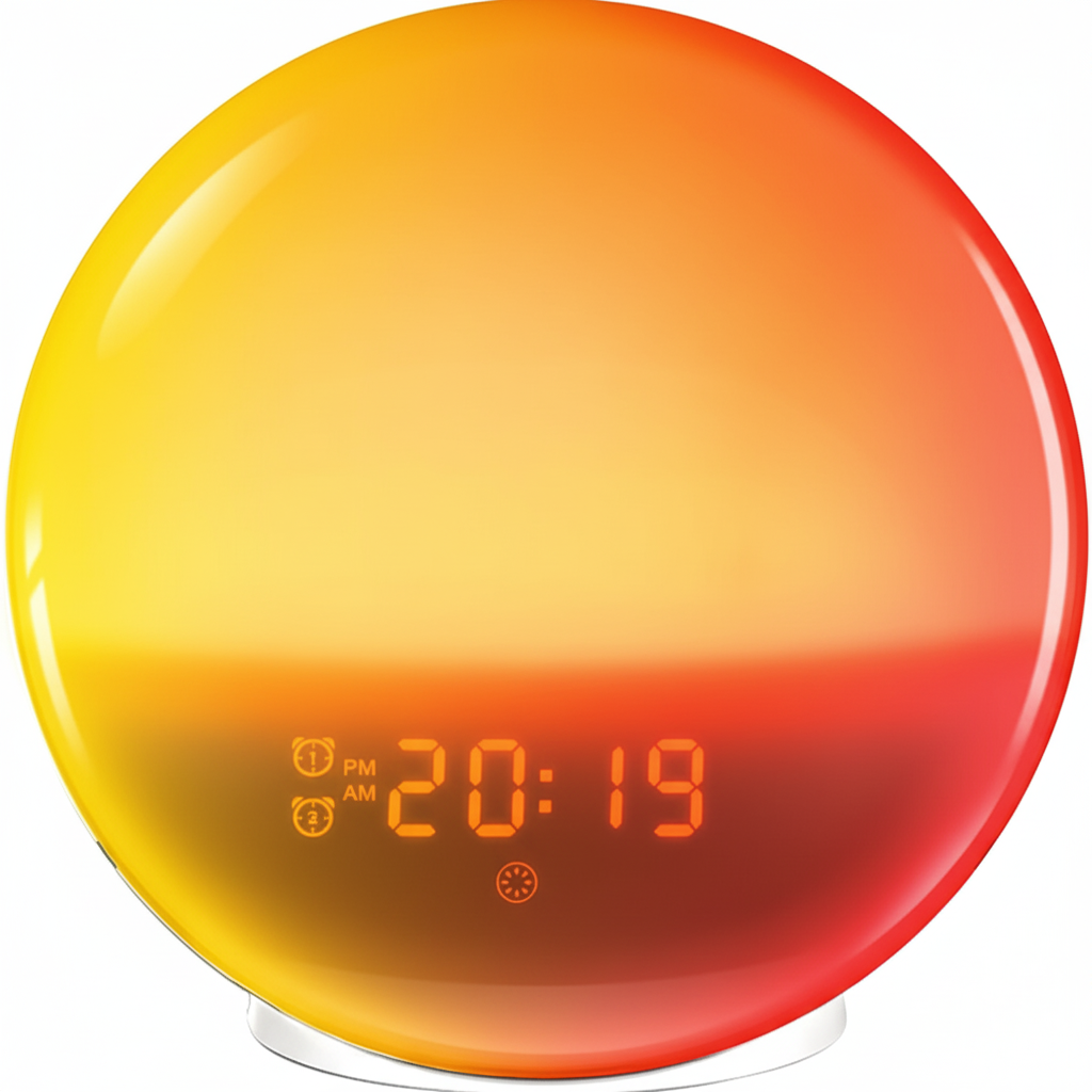 Lampa LED z poziomym gradientem zachodu słońca